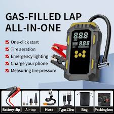 Portable 7200A Car Jump Starter with Air Pump, Battery Booster & Power Bank | 150 PSI Tire Inflator | 12V Emergency Starter for Cars & SUVs