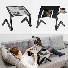 Multifunctional Laptop Table T8 | Adjustable & Foldable Desk for Bed, Sofa & Home Office