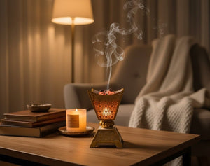 Luxury Gold Decorative Incense Burner – Elegant Cutwork Bakhoor Holder