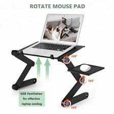 Multifunctional Laptop Table T8 | Adjustable & Foldable Desk for Bed, Sofa & Home Office