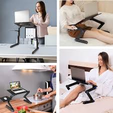 Multifunctional Laptop Table T8 | Adjustable & Foldable Desk for Bed, Sofa & Home Office