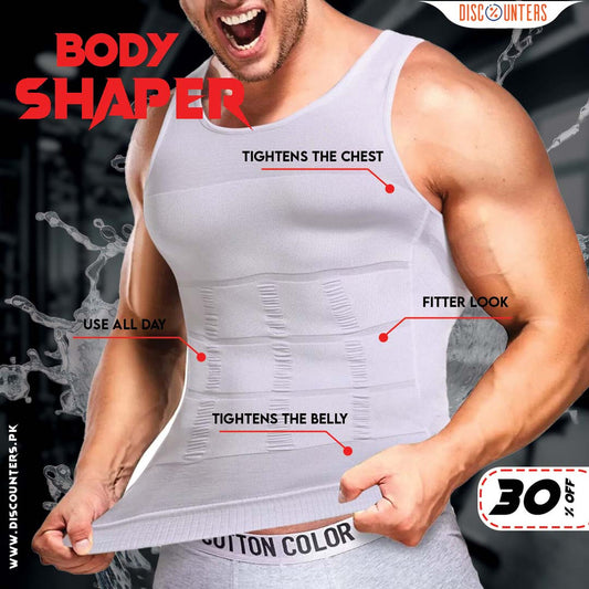 Men Slimming Compression Shapewear Vest | Belly Control, Body Sculpting & Posture Support