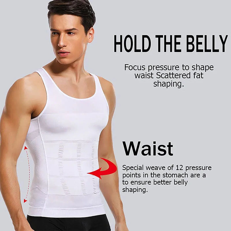 Men Slimming Compression Shapewear Vest | Belly Control, Body Sculpting & Posture Support