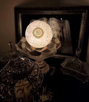 🔥 Moon Lamp Quran Speaker – Elegant Ramadan & Eid Gift with Audio & Translation